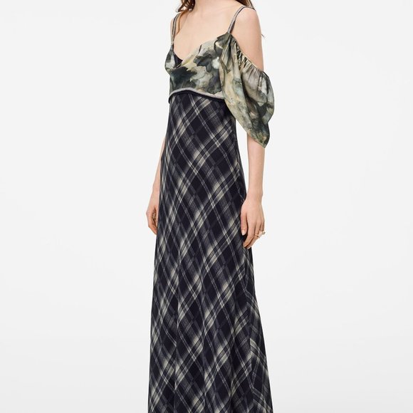 Zara LIMITED EDITION CONTRASTING DRESS-2498/096 - Picture 6 of 7